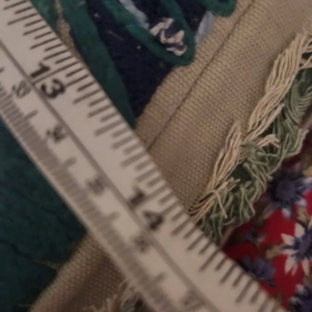 Tropical Leaf Embroidered Lumbar Pillow Coastal Boho Fringe Accent‎